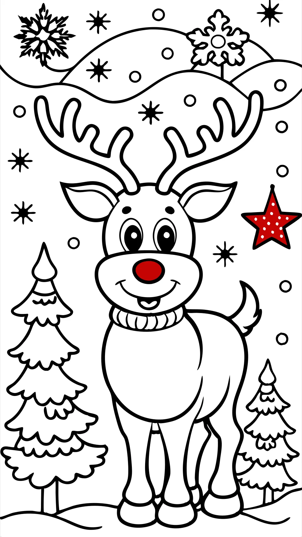 Página para colorear de Rudolph